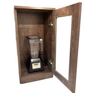 Hộp chống ồn máy xay sinh tố, gỗ tiêu âm, mặt kính