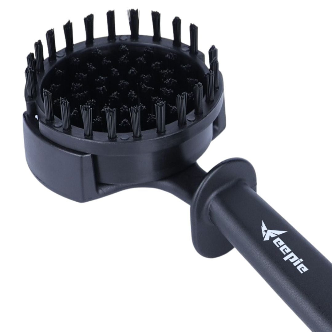 Góc chụp cận cảnh Cọ vệ sinh đầu pha máy cafe espresso Feepie 58 mm Góc chụp cận cảnh Cọ vệ sinh đầu pha máy cafe espresso Feepie 58 mm