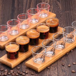 Espresso tray – Khay phục vụ cafe espresso 5 ly espresso shot