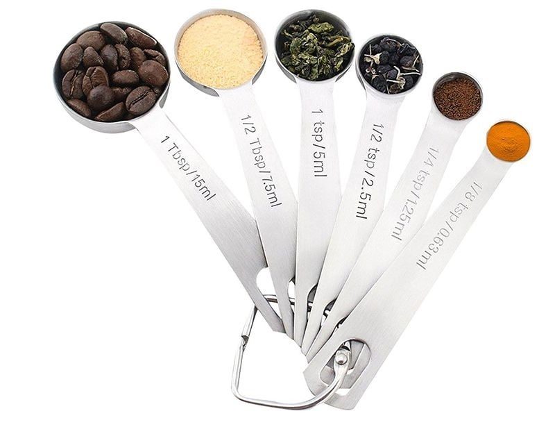 Ảnh sản phẩm Measuring spoons – Bộ muỗng đong định lượng inox 5 cái chính hãng
