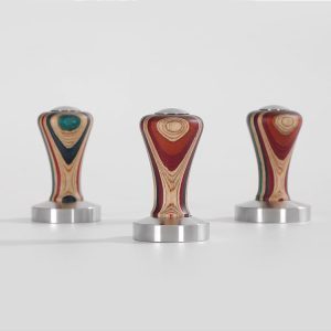 Tamper nén cafe espresso tay cầm gỗ màu sắc