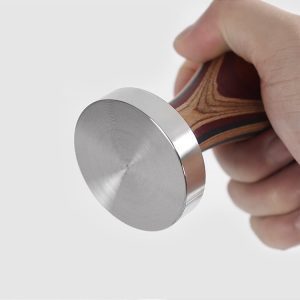 Tamper nén cafe espresso tay cầm gỗ màu sắc