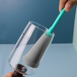 Cọ rửa ly cọ rửa bình cán dài Bàn chải bọt biển Dụng cụ làm sạch bình sữa cho bé