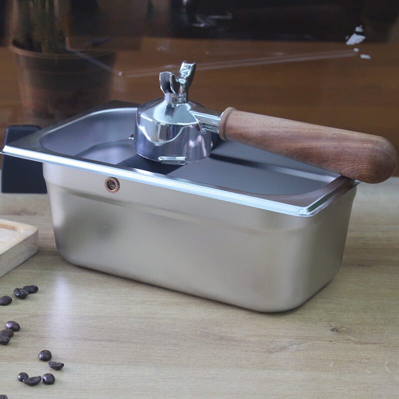 Chi tiết thiết kế của Hộp đập bã café espresso Knock box inox cỡ lớn Chi tiết thiết kế của Hộp đập bã café espresso Knock box inox cỡ lớn