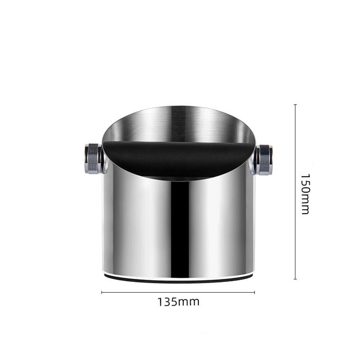 Góc chụp cận cảnh Hộp đập bã cà phê Inox Góc chụp cận cảnh Hộp đập bã cà phê Inox