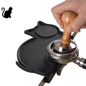 Tấm cao su hỗ trợ nén cafe espresso hình con mèo – Tamping Mat