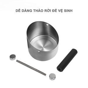 Hộp đập bã cà phê Inox