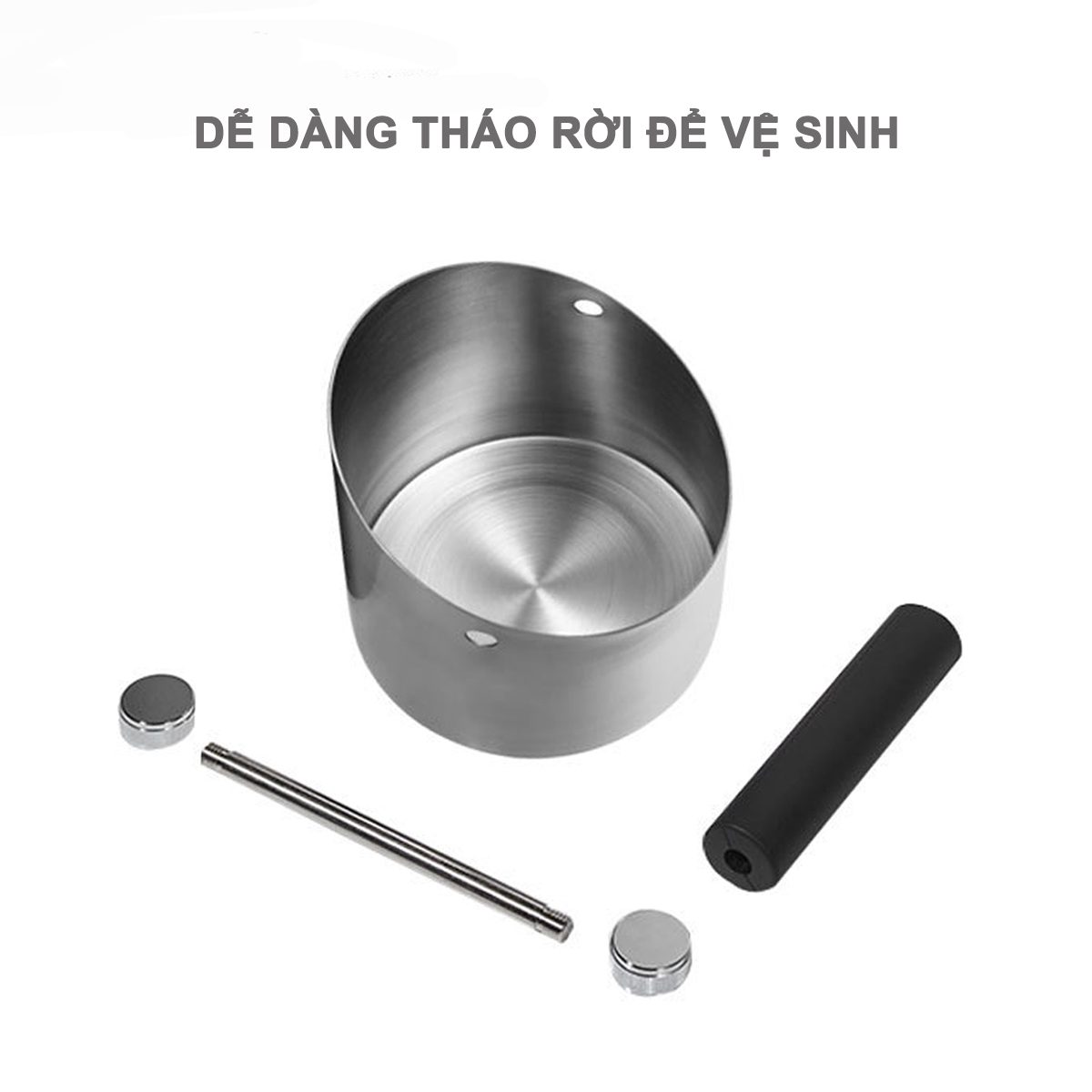 Chi tiết thiết kế của Hộp đập bã cà phê Inox Chi tiết thiết kế của Hộp đập bã cà phê Inox