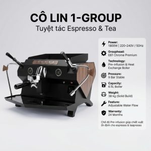 Máy pha cà phê Cô Lin Mới 100% (FACO Industry Phân Phối – Bảo Hành 25 Tháng) — Máy pha cà phê cho quán chính hãng, giá tốt tại Kho Máy Pha